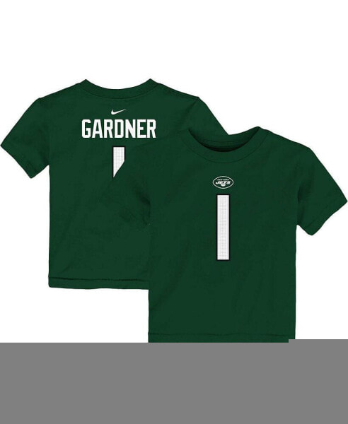 Toddler Boys and Girls Sauce Gardner Green New York Jets Player Name and Number T-shirt