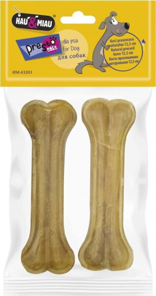 Лакомство для собак Hau&Miau Прессованная кость, натуральная, 2 шт/уп, 90 г/уп, 96 уп/коробка