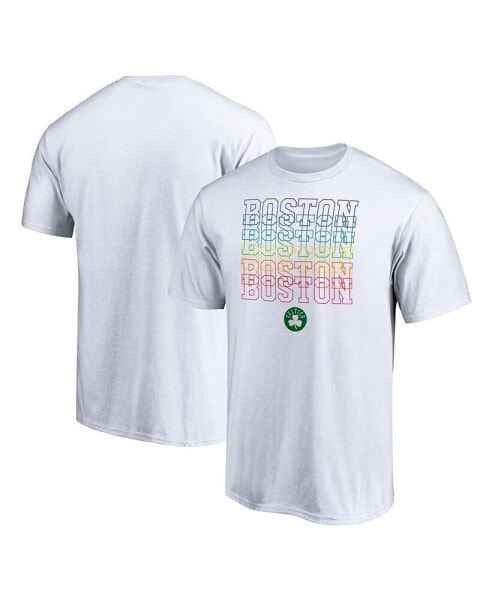 Men's White Boston Celtics Team City Pride T-shirt