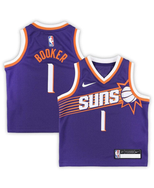 Toddler Boys and Girls Devin Booker Purple Phoenix Suns Swingman Player Jersey - Icon Edition