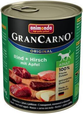Влажный корм Animonda GranCarno Original Adult с говядиной и оленем и яблоком 800 г