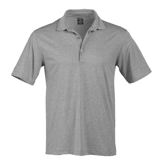 Page & Tuttle Solid Heather Short Sleeve Polo Shirt Mens Grey Casual P2003-STG