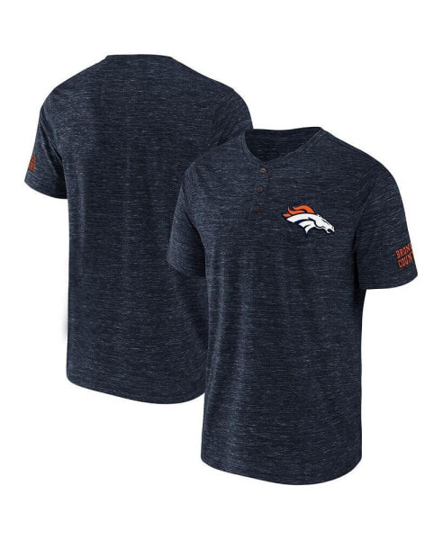 Men's NFL x Darius Rucker Collection by Navy Denver Broncos Slub Henley T-shirt