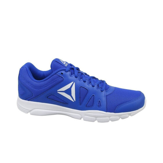 Мужские кроссовки спортивные для бега синие текстильные низкие с белой подошвой Reebok Trainfusion Nine 20