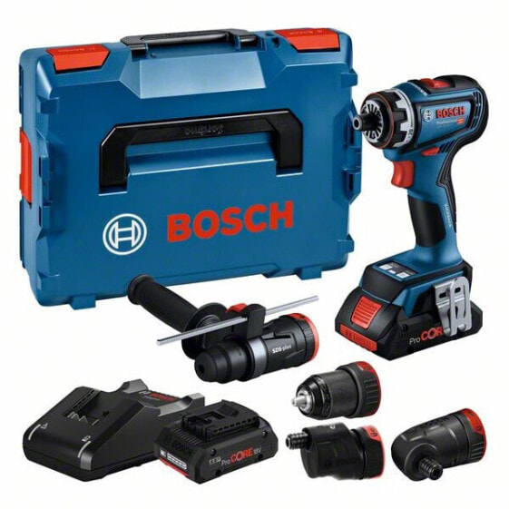 Bosch Akku-Bohrschrauber GSR 18V-90 FC, GFA 18-M/E/W/H 2x4,0 Ah + Lader L-BOXX