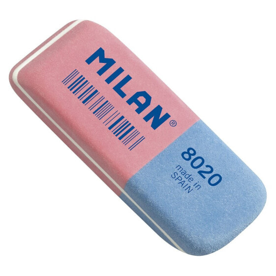 MILAN Box 20 Double Use Bevelled Rubber Erasers