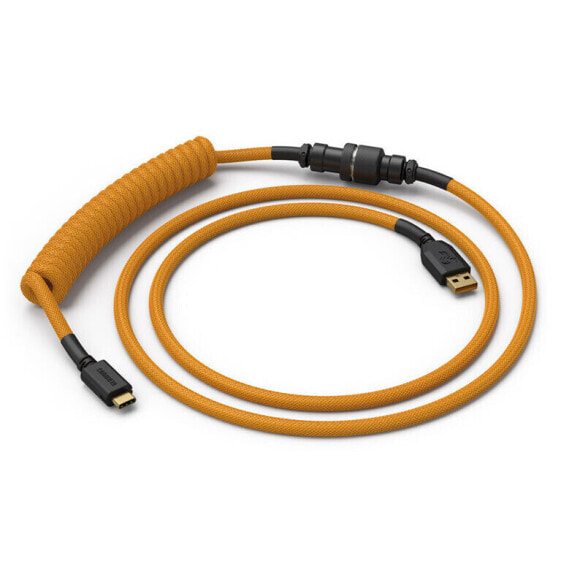 Glorious Coiled Cable Glorious Gold, USB-C auf USB-A Spiralkabel - 1,37m, gold