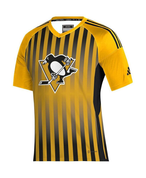 Men's Gold Pittsburgh Penguins AEROREADY Raglan Soccer Top