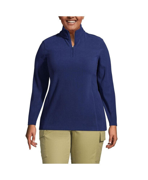 Plus Size Fleece Quarter Zip Pullover Jacket