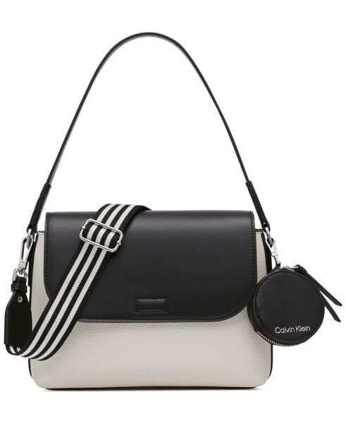 Millie Small Convertible Shoulder Bag with Striped Crossbody Strap