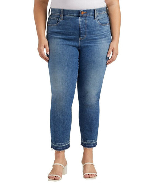 Plus Size Valentina High Rise Straight Cropped Jeans