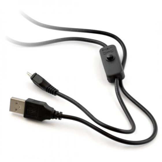 Кабель питания USB - microUSB B - A с переключателем - 1,5м OEM MicroUSB B - A разъем.