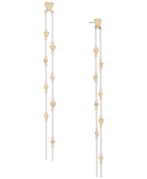 Серьги Lucky Brand Two Tone Heart  Strand