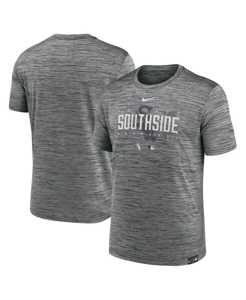 Men's Anthracite Chicago White Sox City Connect Velocity Practice Performance T-shirt