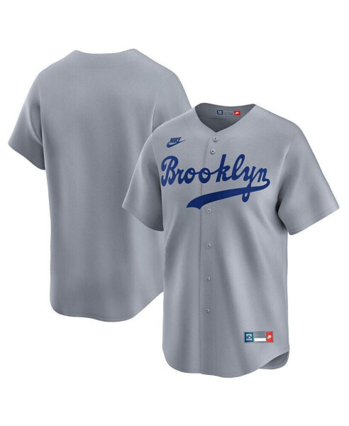 Men's Gray Brooklyn Dodgers Cooperstown Collection Limited Jersey