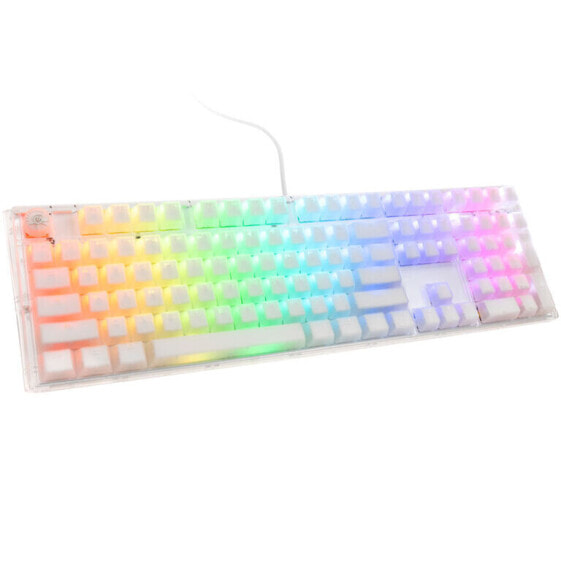 Ducky One 3 Aura White Gaming Tastatur, RGB LED - MX-Speed-Silver (US)