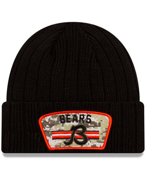 Men's Black Chicago Bears 2021 Salute To Service B Cuffed Knit Hat