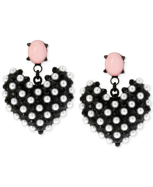 Серьги Betsey Johnson Pearl Heart