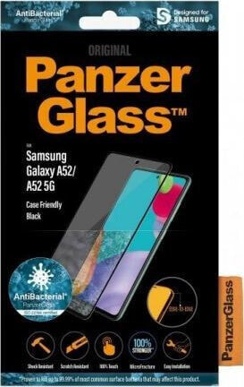 PanzerGlass SZKŁO HARTOWANE PANZERGLASS DO SAMSUNG GALAXY A52/A52 5G ANTYBAKTERYJNE CZARNY