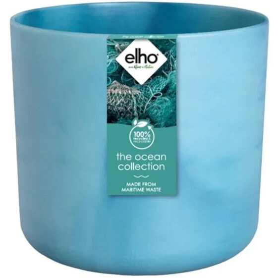Горшок для цветов elho The Ocean Collection runder Blumentopf Blau 22 x H 20 cm 100 % recycelt