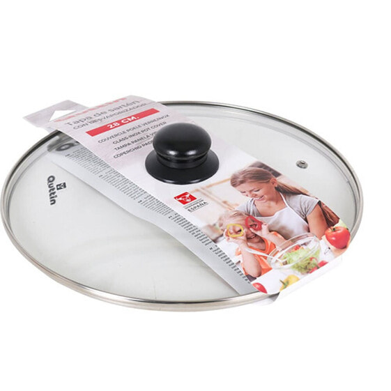 QUTTIN Glass and Steel Lid with Devaporizer 28 cm