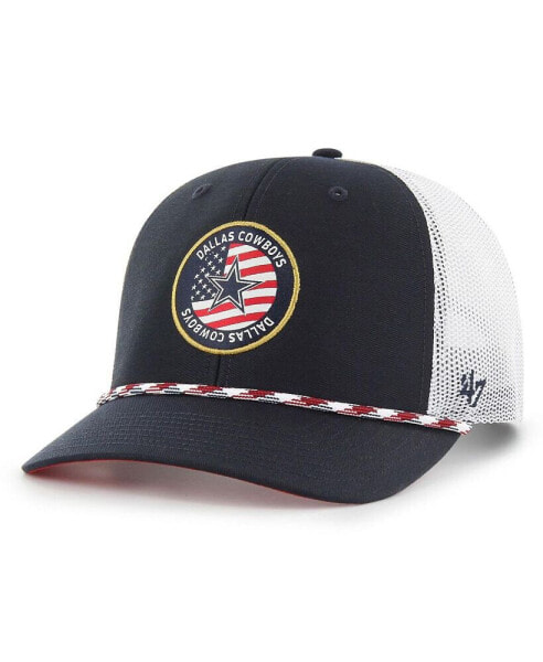 Men's Navy, White Dallas Cowboys Union Patch Trucker Adjustable Hat