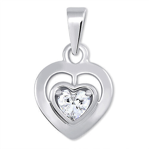 Romantic pendant made of white gold Heart 246 001 00471 07