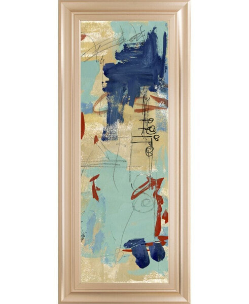 Composition 4A by Melissa Wang Framed Print Wall Art - 18" x 42"