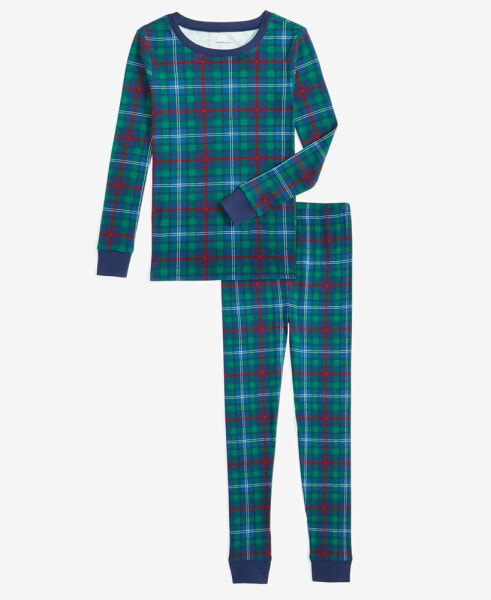 Family Pajamas Little & Big Kids Cotton 2-Pc. Snug-Fit Plaid Family Holiday Pajamas, Created for Macy's