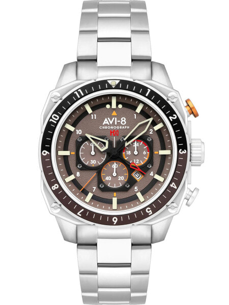 AVI-8 AV-4100-33 Mens Watch Hawker Hunter Dual Time Chronograph 43mm 5ATM