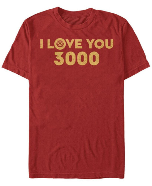 Marvel Men's Avengers Endgame Simple I Love You 3000 Iron Man, Short Sleeve T-shirt