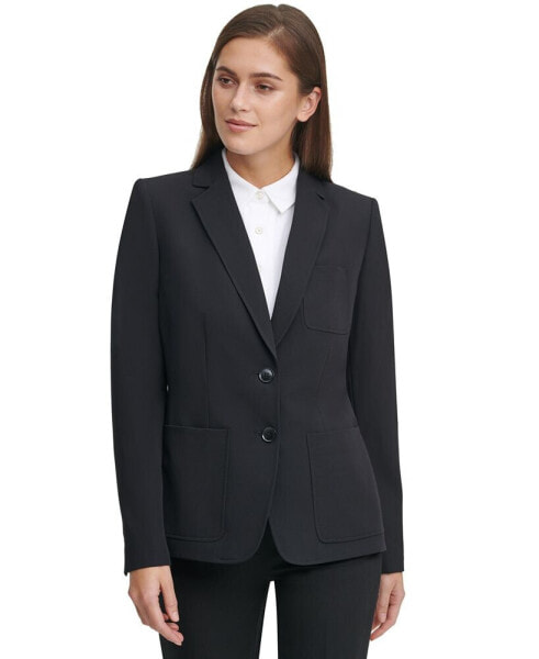 Women's Notched-Collar Double-Button Blazer