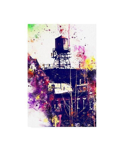 Philippe Hugonnard NYC Watercolor Collection - Watertank Canvas Art - 15.5" x 21"