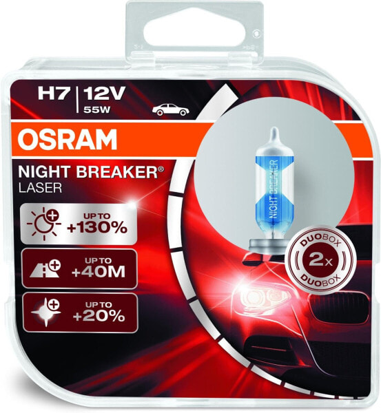 Osram H7 laser Night Breaker Duo Box 64210 nbl-hcb Licht (55 W, 12 V, 2 Leuchtmittel)