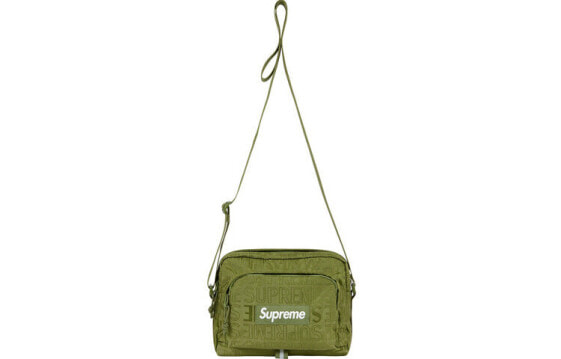 Supreme Shoulder Bag Olive满印 尼龙 斜挎包单肩包 男女同款情侣款 橄榄绿色 / Сумка Supreme Shoulder Bag SUP-SS19-30