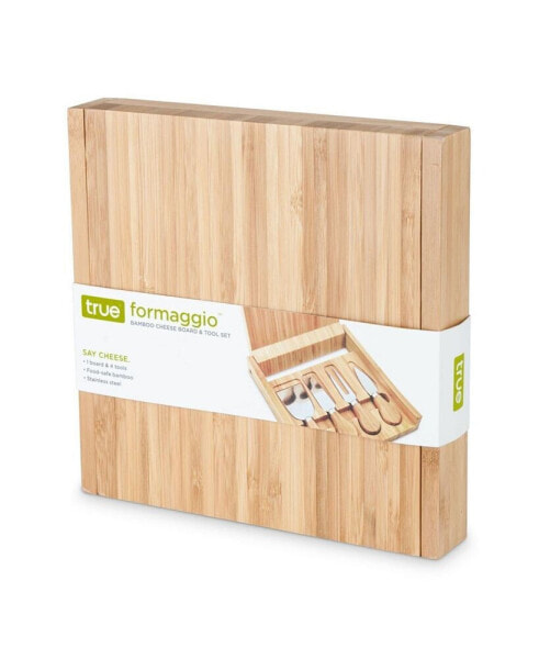 Formaggio Bamboo Cheese Board Tool Set- 5 Piece