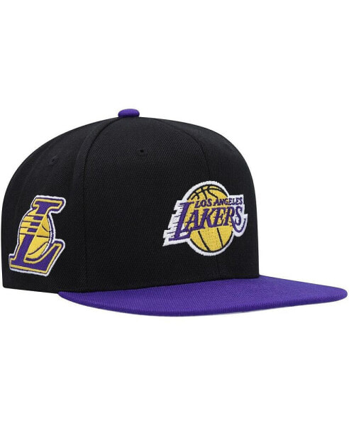 Men's Black, Purple Los Angeles Lakers Side Core 2.0 Snapback Hat