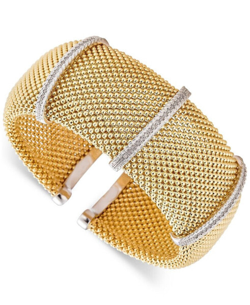 Diamond Cuff Bracelet (1/2 ct. t.w.) in 14k Gold-Plated Sterling Silver