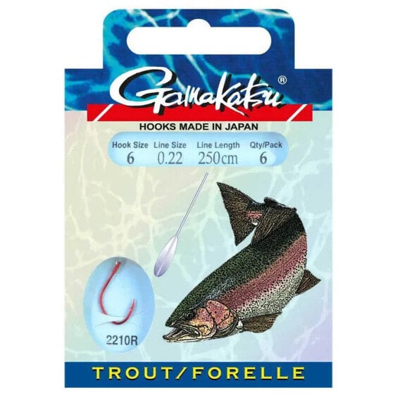 GAMAKATSU Booklet Trout 2210R Tied Hook 0.250 mm