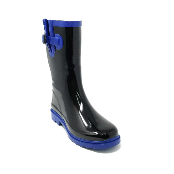 Women Classic Mid-Calf 11" Two-Tone Waterproof Rubber Rain Boots Size 8