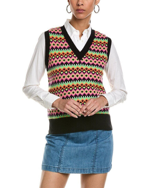 Brodie Cashmere Farley Fairisle Cashmere Vest Women's