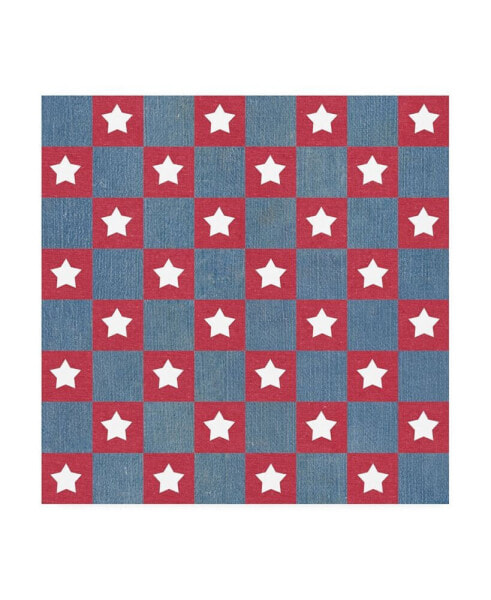 Beth Grove Stars and Stripes Dark Pattern I Canvas Art - 36.5" x 48"