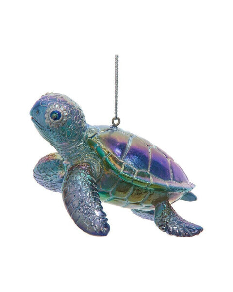 Kurt Adler 3.5In Resin Colorful Sea Turtle Ornament Multicolor