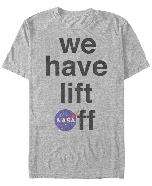 NASA Men's We Have Life Off Logo Short Sleeve T-Shirt