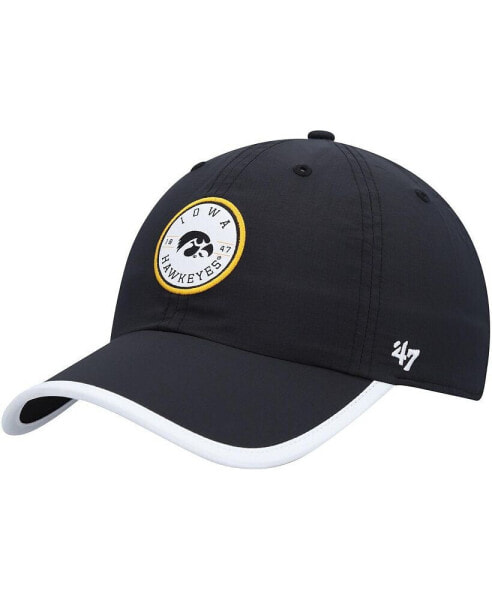 Men's Black Iowa Hawkeyes Microburst Clean Up Adjustable Hat