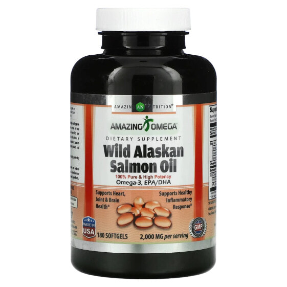 Wild Alaskan Salmon Oil, 2,000 mg, 180 Softgels
