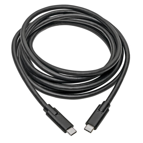 Tripp U420-010 USB-C Cable (M/M) - USB 3.2 - Gen 1 (5 Gbps) - Thunderbolt 3 Compatible - 10 ft. (3.05 m) - 3.05 m - USB C - USB C - USB 3.2 Gen 1 (3.1 Gen 1) - 5000 Mbit/s - Black