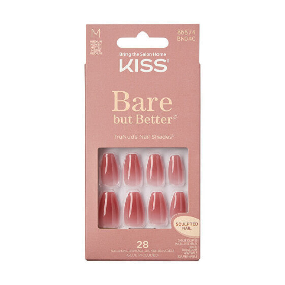 Gel nails Bare-But-Better Nails Nude Nude 28 pcs