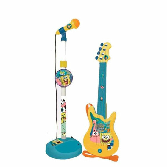 Детская гитара Spongebob с караоке-микрофоном