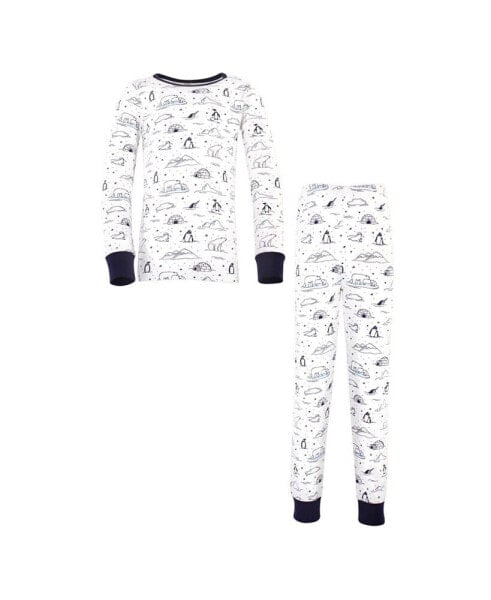 Big Boys Toddler/Child Unisex Organic Cotton Tight-Fit Pajama Set, Arctic